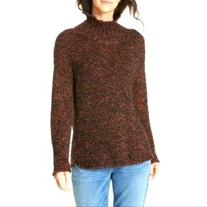 Eileen Fisher Marled Knit Funnel Neck Sweater
